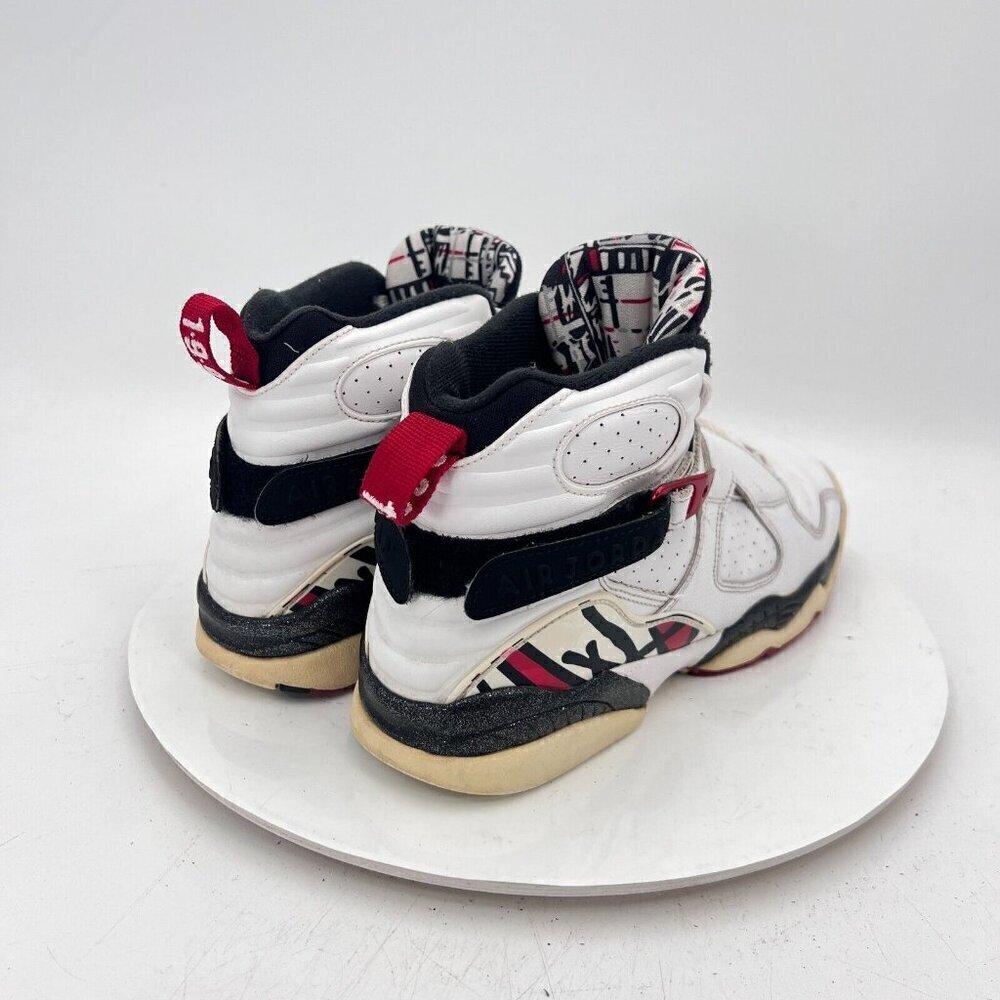 Nike Air Jordan 8 Youth Size 7Y Men 7 305368-104 Alternate White Black Red Shoes - Picture 5 of 15